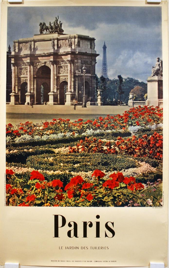 Paris - Le Jardin des Tuileries Original Vintage Poster (1 of 1)