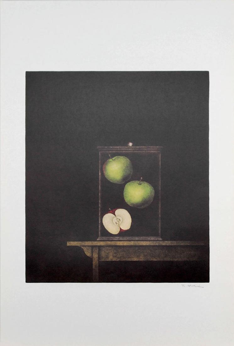 Apple in Glass Tomoe Yokoi: Apple in Glass TOMOE YOKOI Japanese Smooth paper 70x50 cm. Lithograph. Limit edition. Comes with Passe Partout. Please note that this lot has a confidential reserve. When you leave a bid in advance of