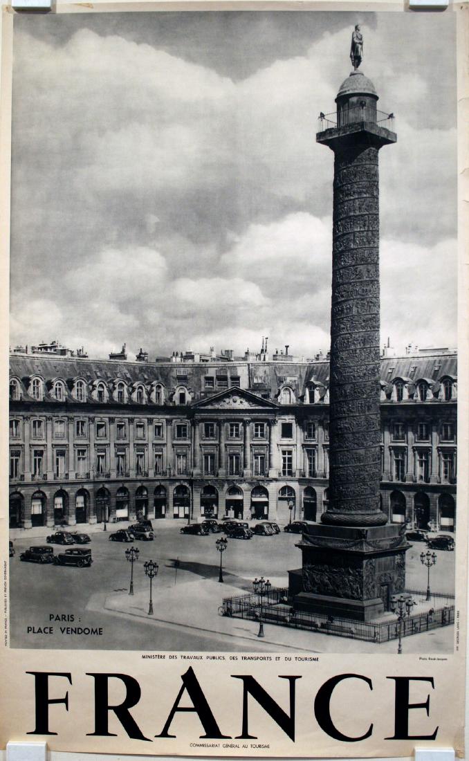 France - Place Vendome Original Vintage Poster (1 of 1)