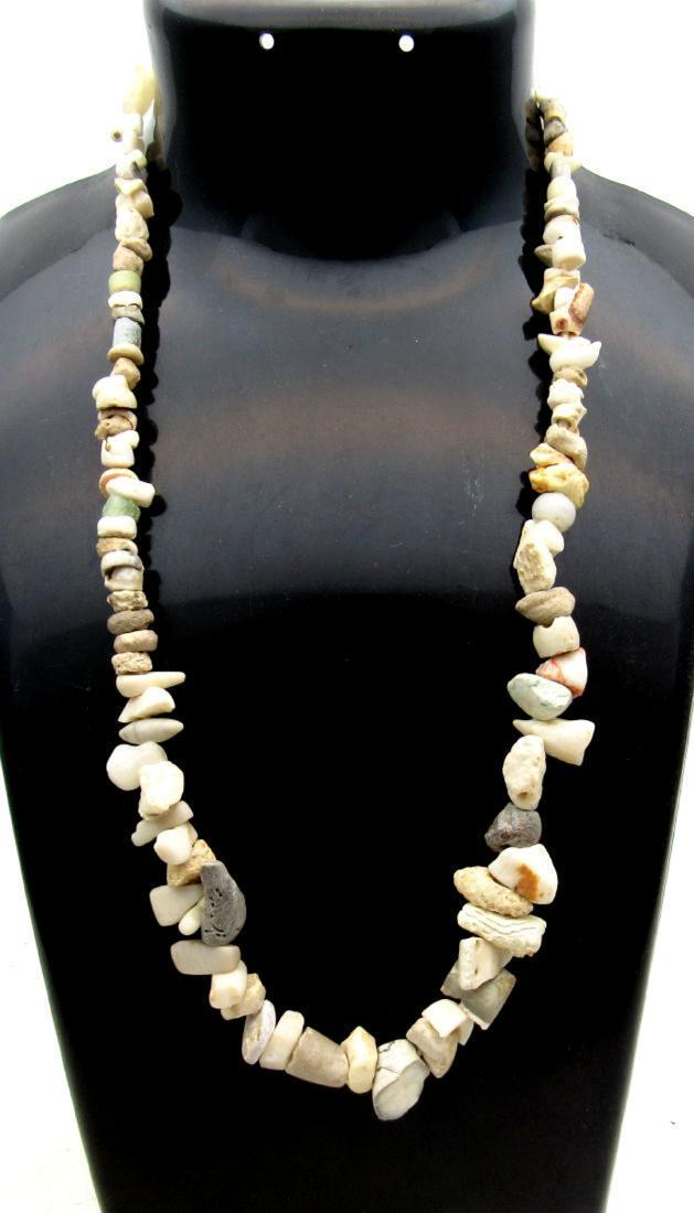 Ancient Roman Stone & Shell Beaded Necklace (1 of 3)