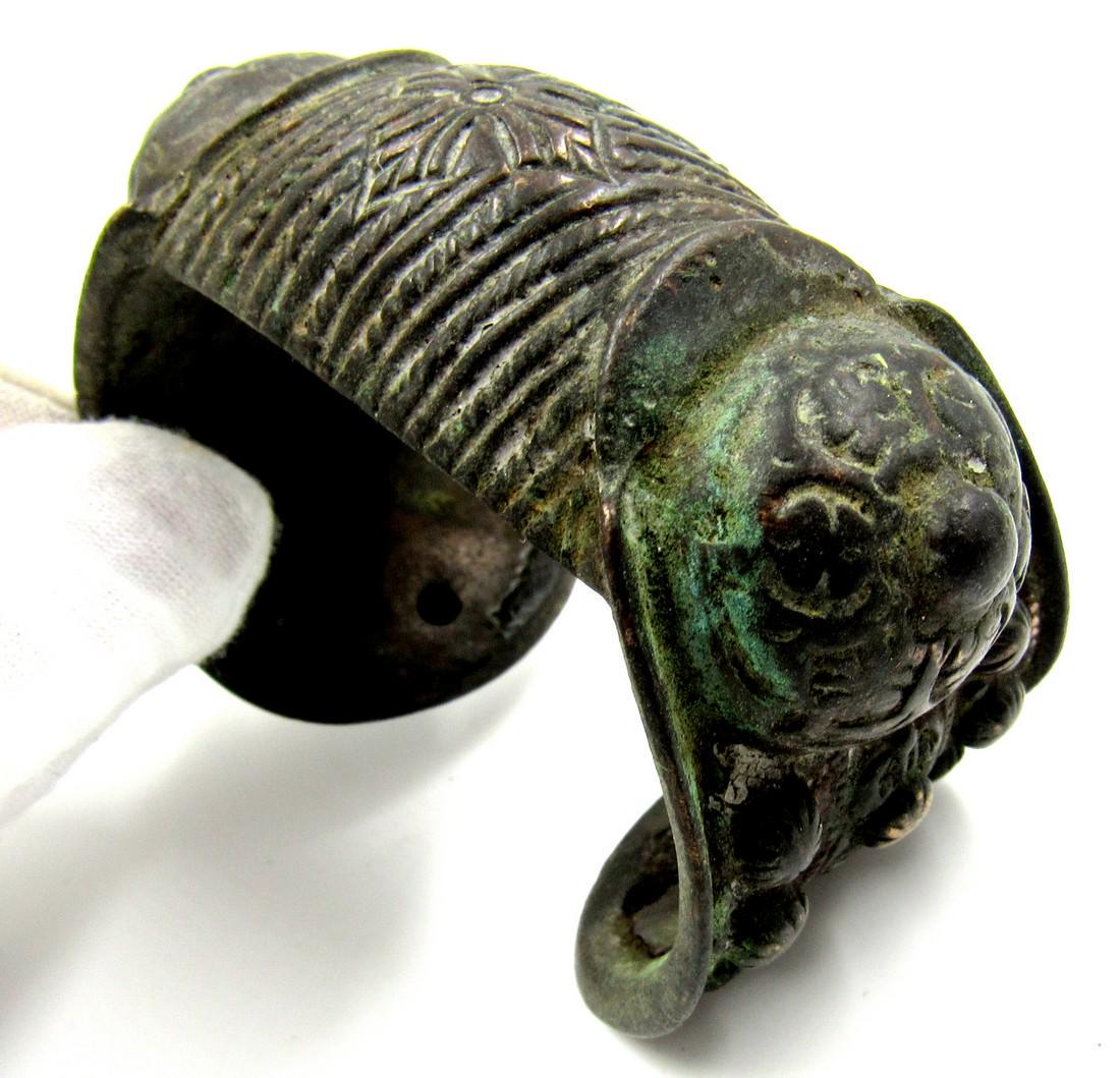 Medieval Bronze Decorated Fertility Bracelet (1 of 4)