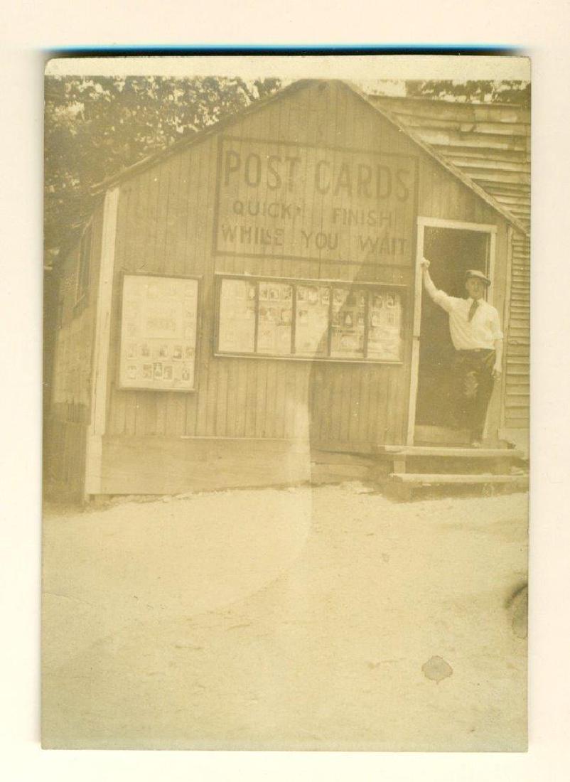 c 1920 SCARCE! REAL PHOTO POST CARD STORE FRONT DISPLAY (1 of 2)