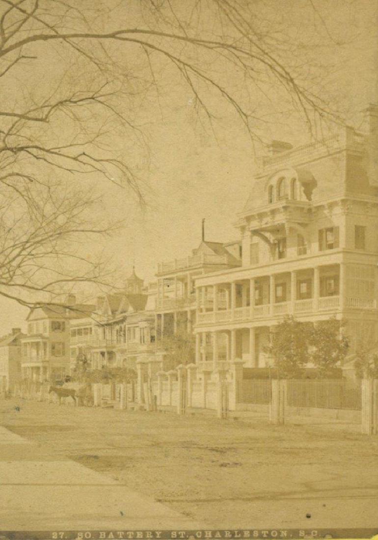 ca. 1880 BATTERY STREET SCENE STEREOVIEW, CHARLESTON (1 of 3)