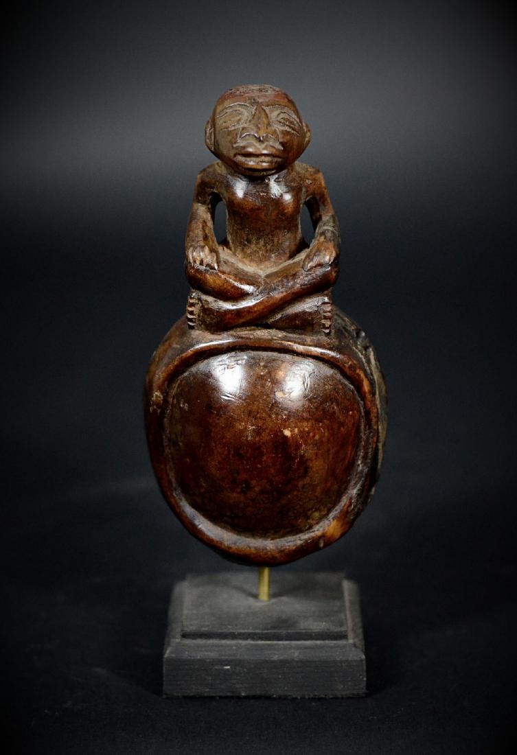 Nice Old African Tribal Yombe Dibu Bell DRC: Nice Old African Tribal YOMBE Dibu bell. Democratic Republic of the Congo. Age: Second half of the 20th Century. Delivered with a Certificate of Authenticity from Tribal and Ethnic. Material: Wood. St