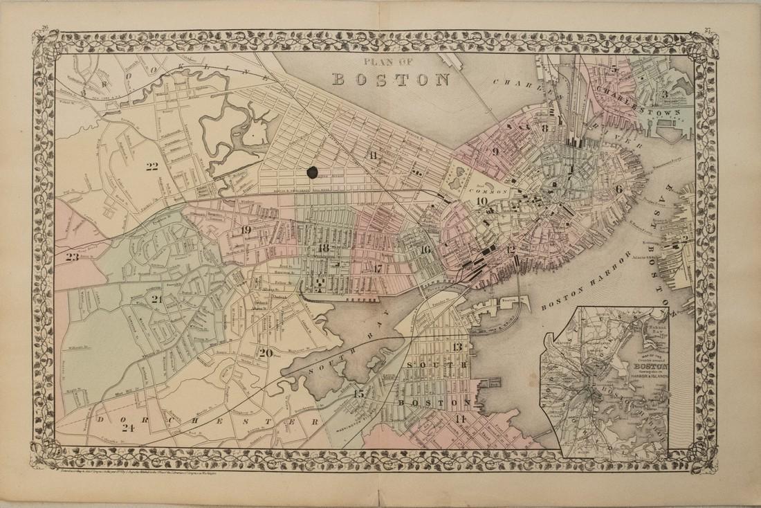 1876 Mitchell Map of Boston -- Plan of Boston (1 of 1)