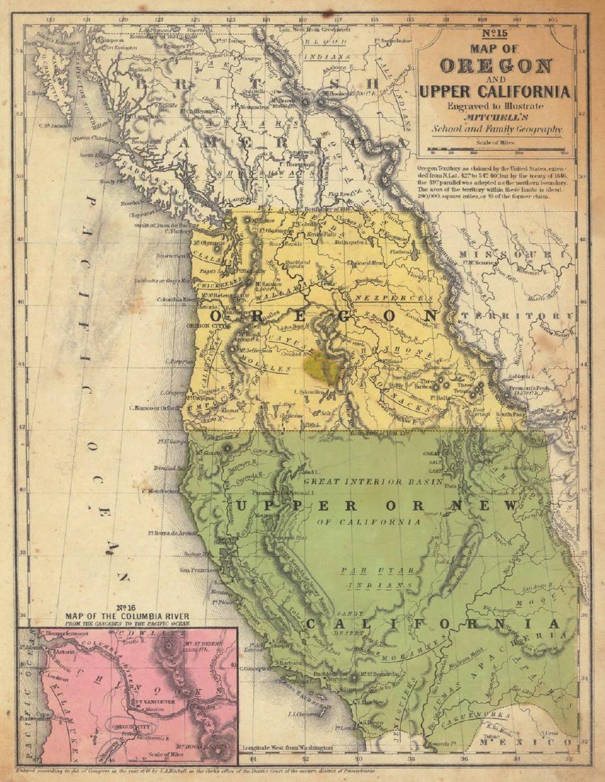 No. 15 Map of Oregon and Upper California (1 of 1)