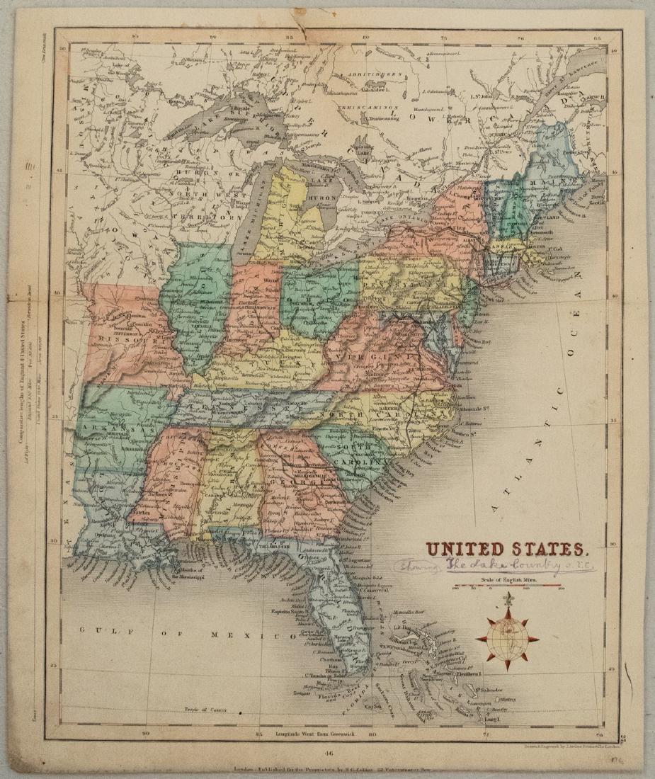 1840 c. Collins Map of the US with Railroads -- United (1 of 1)