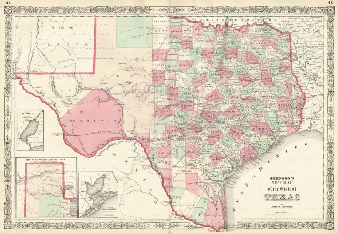Johnson's New Map of the State of Texas (1 of 1)