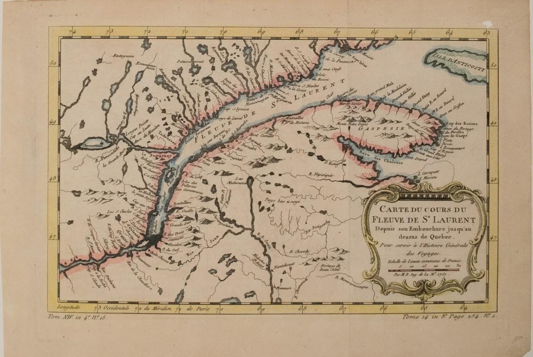 1757 Bellin Map of Eastern and Central Canada -- (1 of 1)