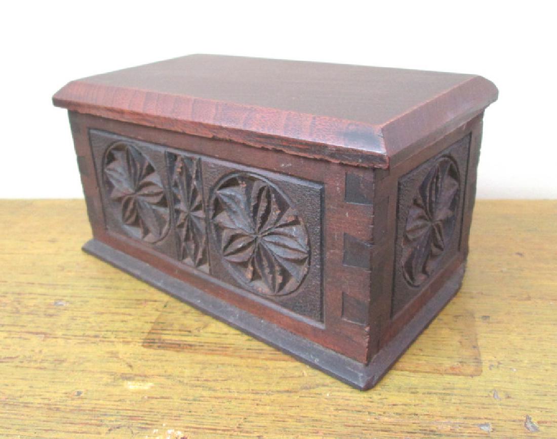 Early Hex Carved Trinket Box (1 of 9)