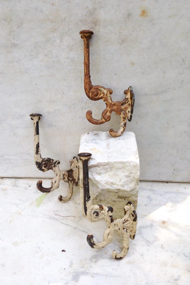 3 19th C Cast Iron Hooks (1 of 3)