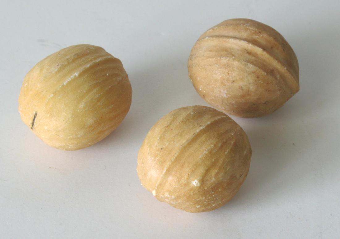 Group of Three Vintage Stone Walnuts (1 of 1)