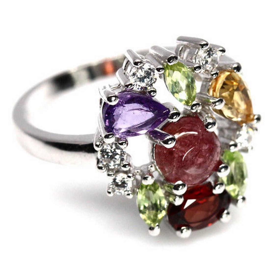 NATURAL! PURPLE AMETHYST, RUBY,CITRINE,PERIDOT..925 (1 of 3)