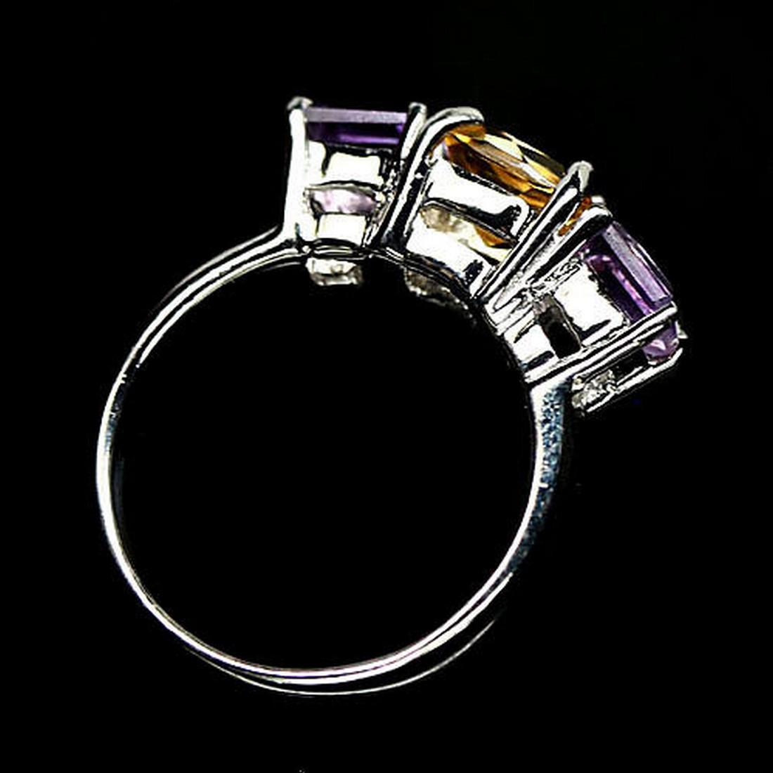 NATURAL! YELLOW CITRINE & PURPLE AMETHYST STERLING 925 (1 of 3)