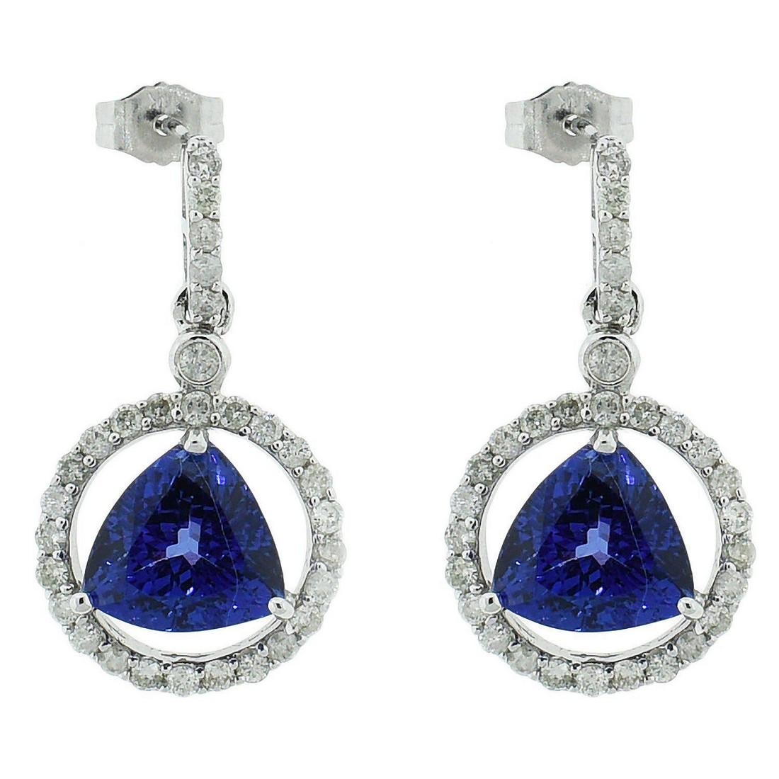 5.43ctw Tanzanite and 0.83ctw Diamond 14KT White Gold (1 of 8)