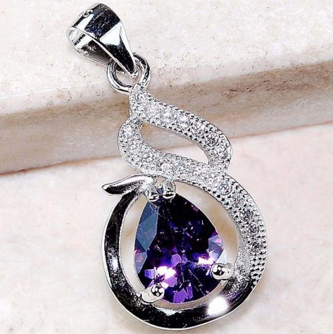 2CT Amethyst & White Topaz 925 Solid Sterling Silver (1 of 1)