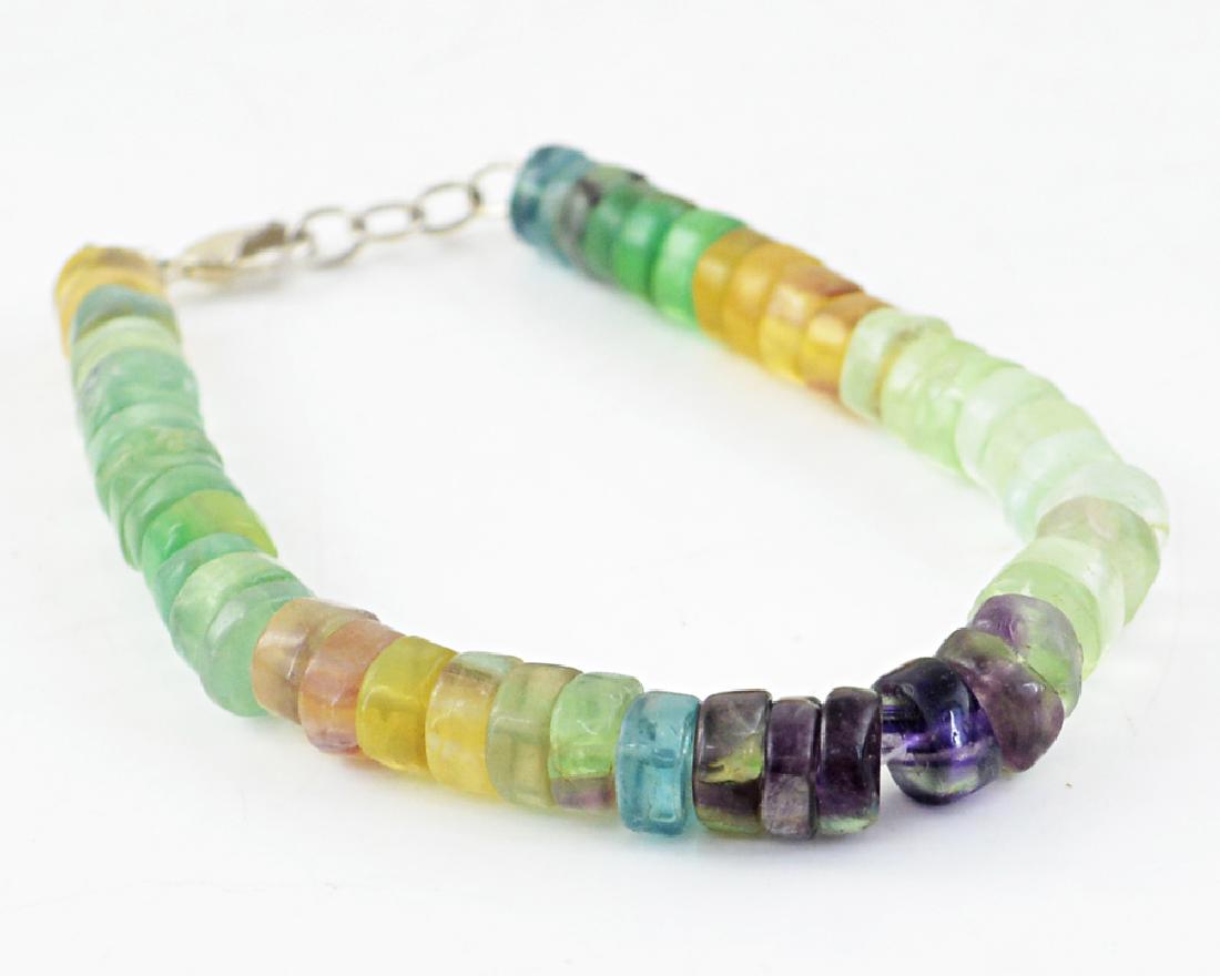 Multicolor Fluorite Round Beads Bracelet (1 of 1)