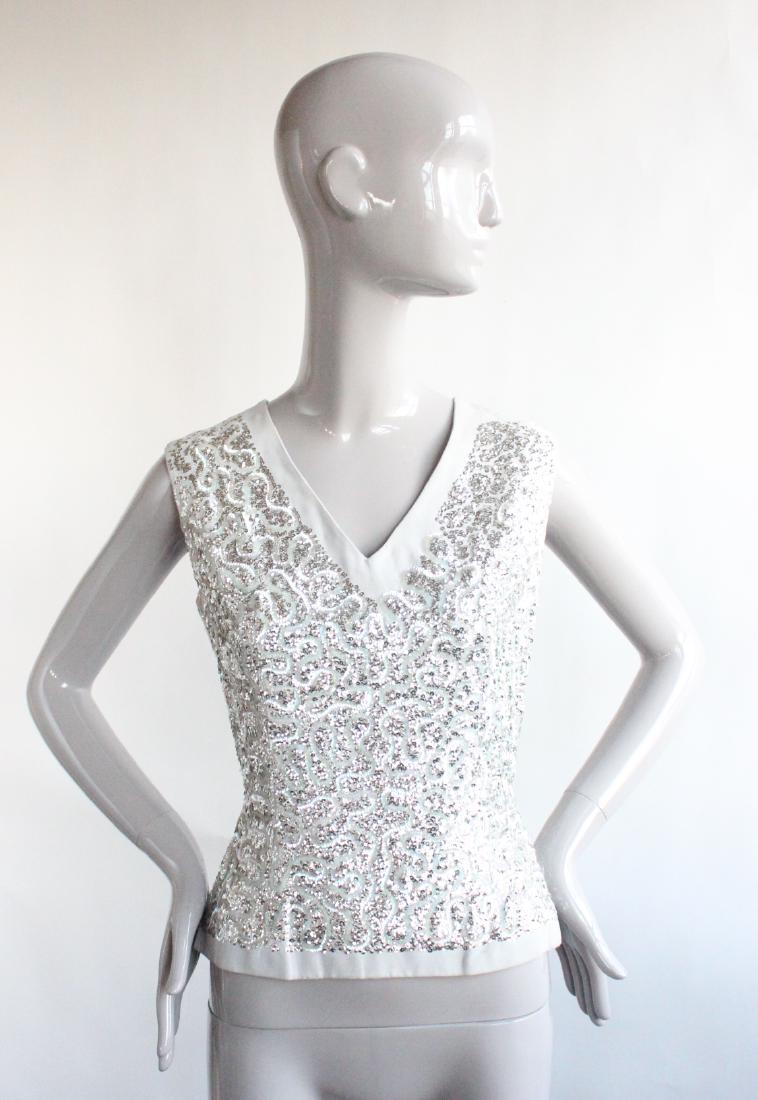 French Couture Sequin Embroidered Top, 1960’s (1 of 4)