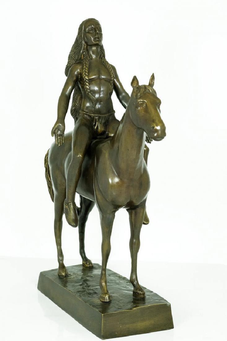 Bronze sculpture entitled 'Appeal to the great spirit': Bronze sculpture entitled 'Appeal to the great spirit' after Frederic Remington (1861-1909) after Frederic Remington (1861-1909) Bronze 22.4 x 18.9 x 5.5 inches / 22 lbs. 20th century Signed: Frederic