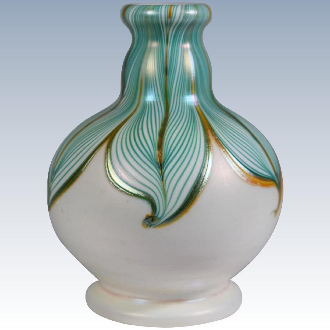 Quezal Art Glass Vase (1 of 5)