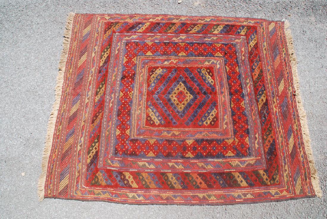 Vintage Kazak Sumak Rug 4.2x 4.2 (1 of 3)