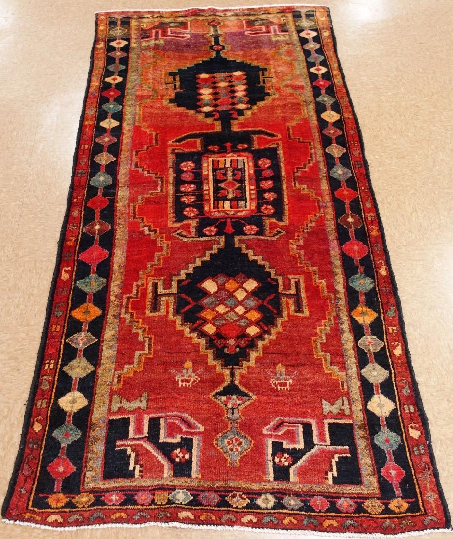 Persian Luri Hand Knotted Wool Red Nomadic Rug 4.5x9.3 (1 of 12)