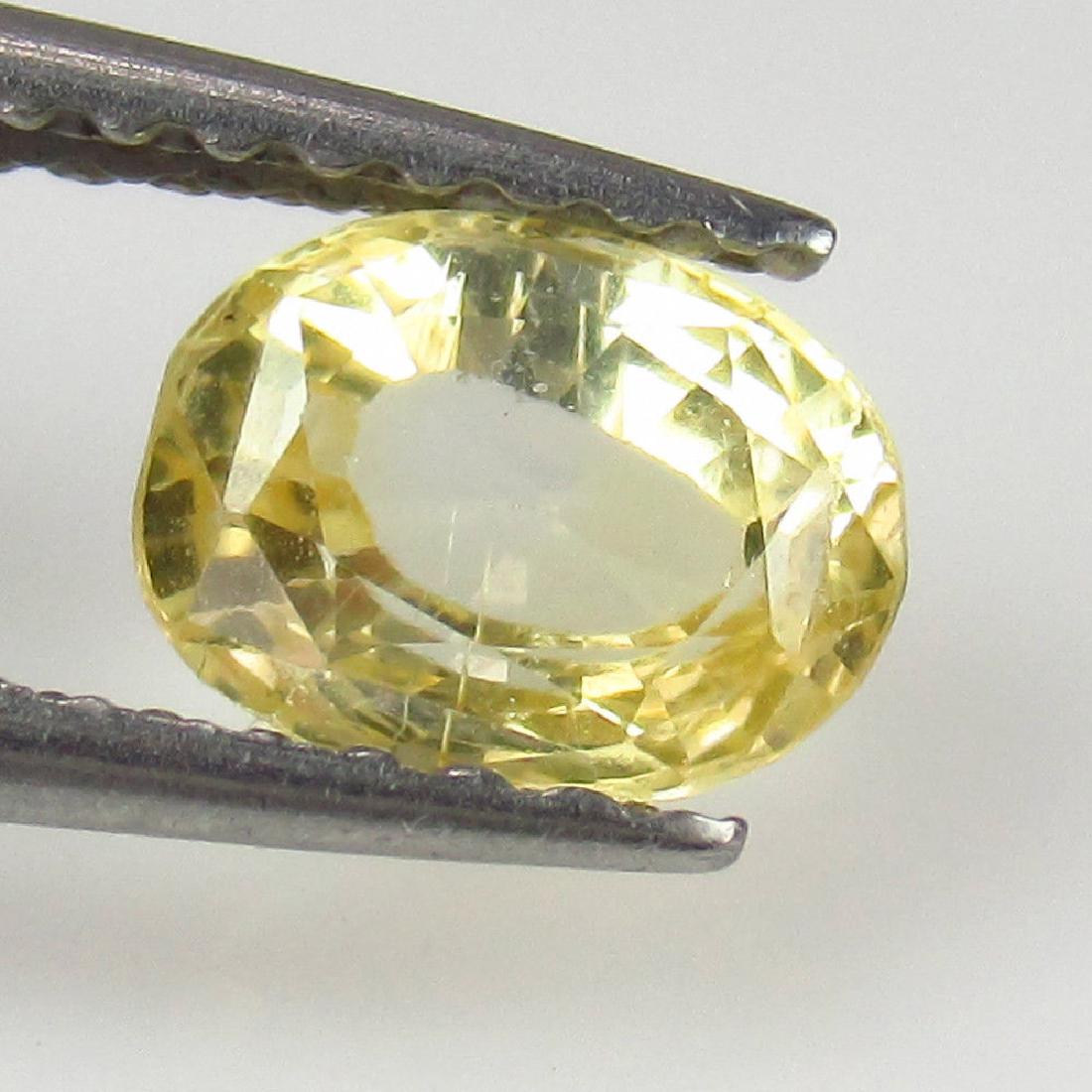 0.98 Ct Genuine Ceylon Unheated Yellow Sapphire Nice (1 of 2)