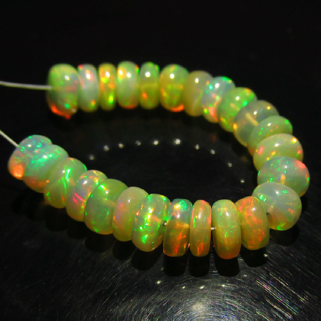 14.17 Ct Genuine 25 Drilled loose Fire Opal Beads (1 of 4)