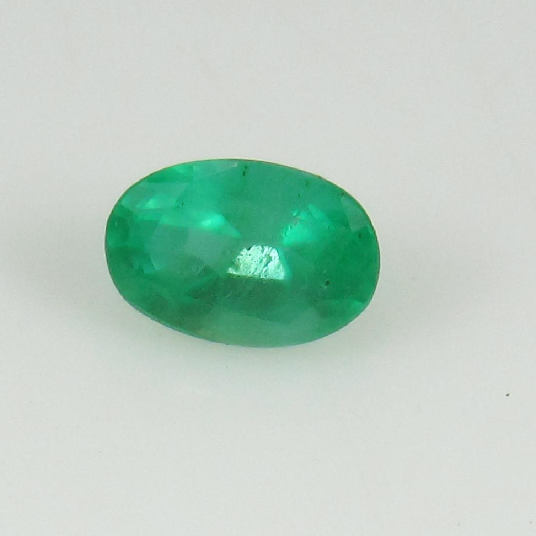 0.68 Ct Genuine Loose Zambian Emerald Excellent Oval (1 of 3)