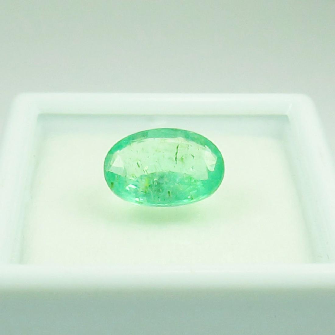 1.89 Ct Genuine Loose Colombian Emerald 10X7 mm Oval: Title: 1.89 Ct Genuine Loose Colombian Emerald 10X7 mm Oval cut Good Luster Brand: Natural Emerald Oval Stone Clarity: SI Gemstones: Emerald Carat Weights: 1.89 Size/Dimensions: 10.00 x 7.00 x 4.00 mm