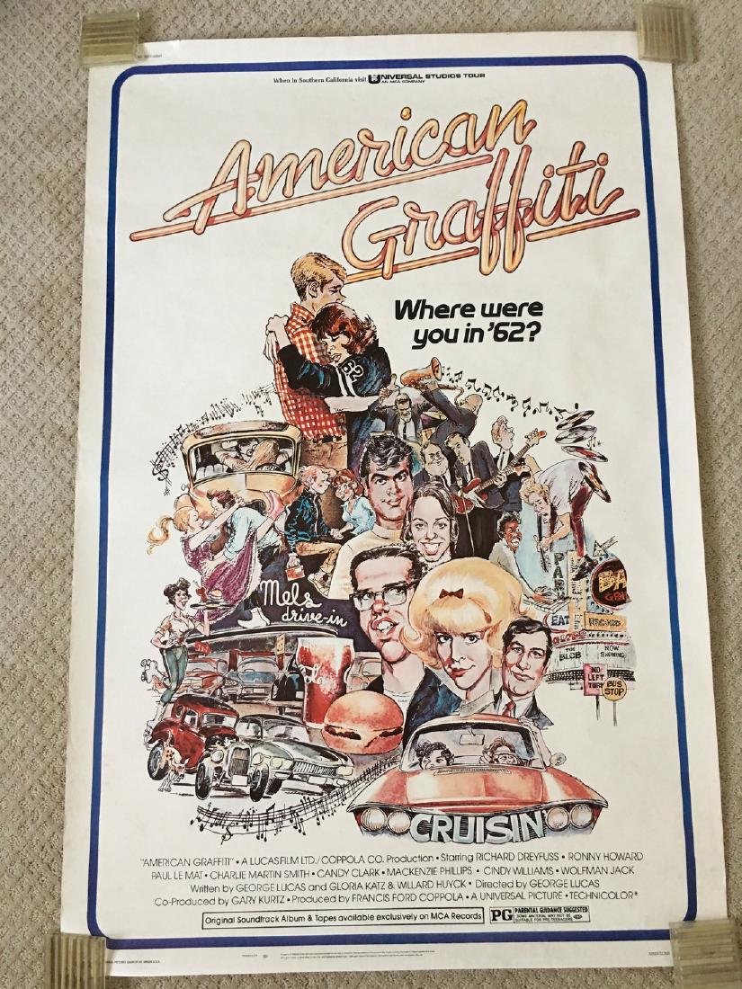ORIGINAL 1973 AMERICAN GRAFFITI POSTER - Art by Mort (1 of 4)
