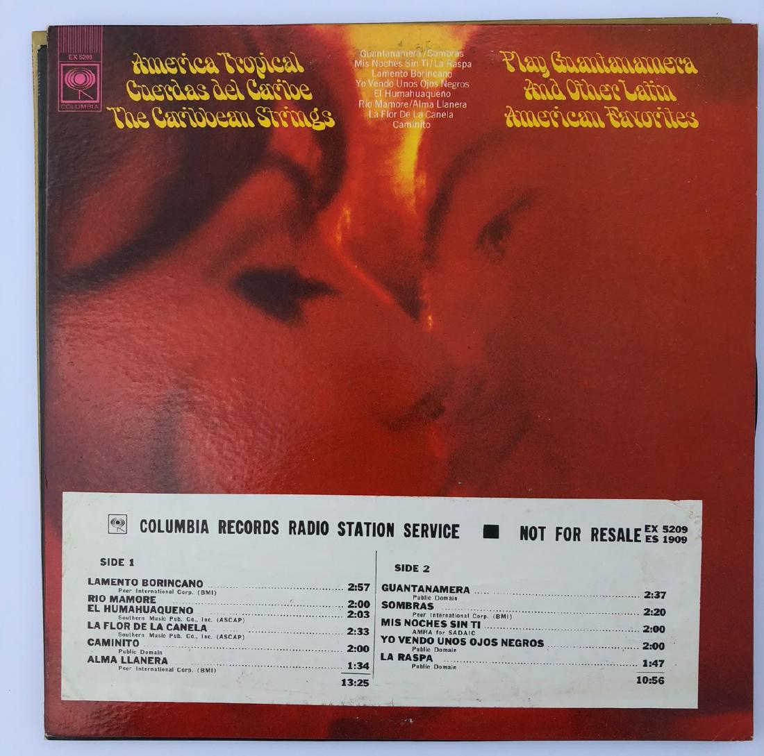 AMERICA TROPICAL THE CARIBBEAN STRING - - RARE RADIO: AMERICA TROPICAL THE CARIBBEAN STRING - - RARE RADIO STATION COPY - NEVER SOLD TO PUBLIC. Record has minimal to no play but is not graded. Was owned by a collector that never played the album. Please 