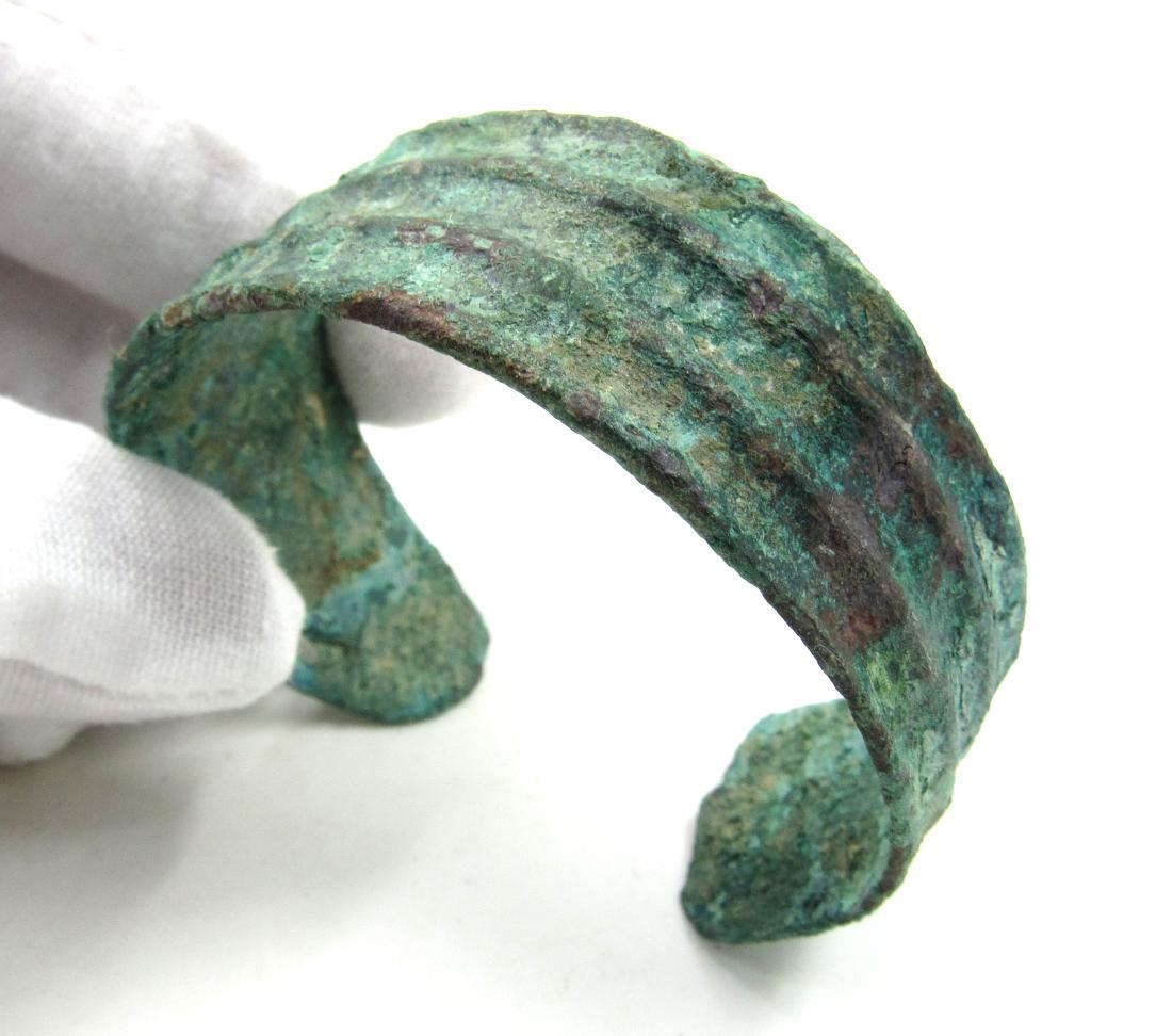 Medieval Viking Era Bronz Decorated Bracelet (1 of 3)