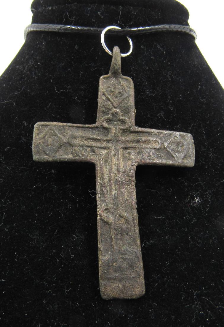 Post Medieval Bronze Cross Pendant (1 of 2)