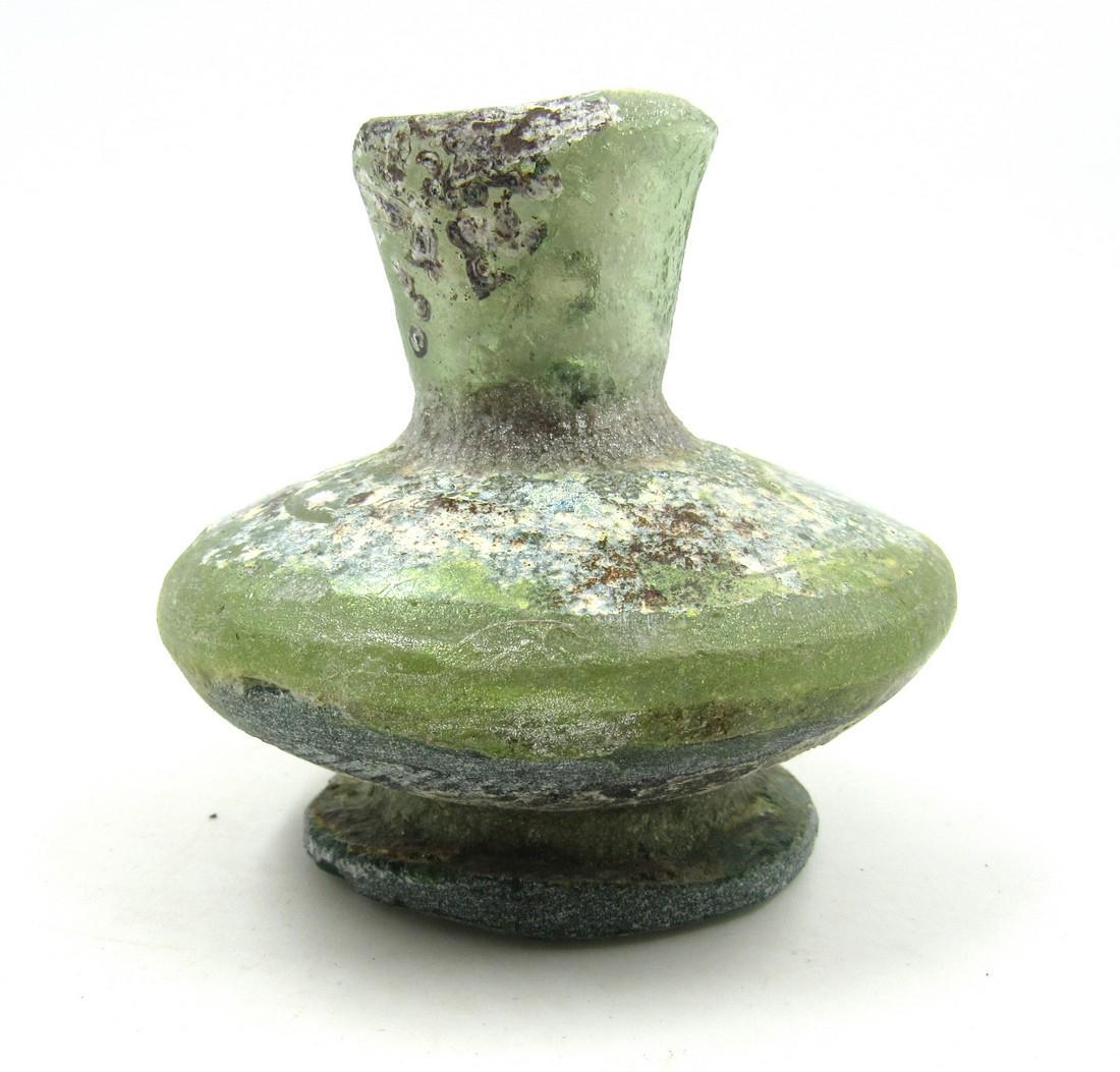 Ancient Late Roman/Medieval Glass Medicine Flask (1 of 3)