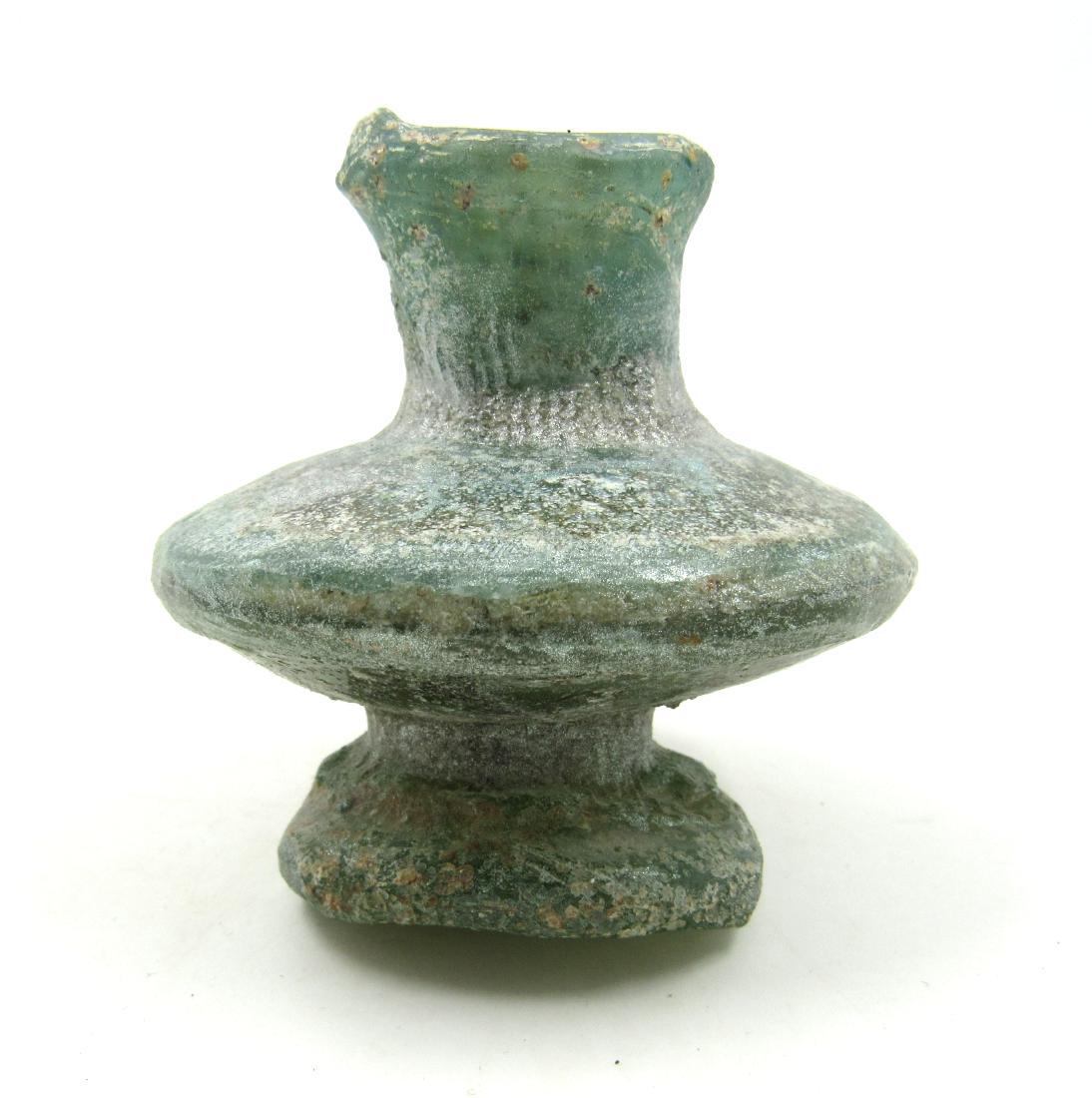 Ancient Late Roman/Medieval Glass Medicine Flask (1 of 3)