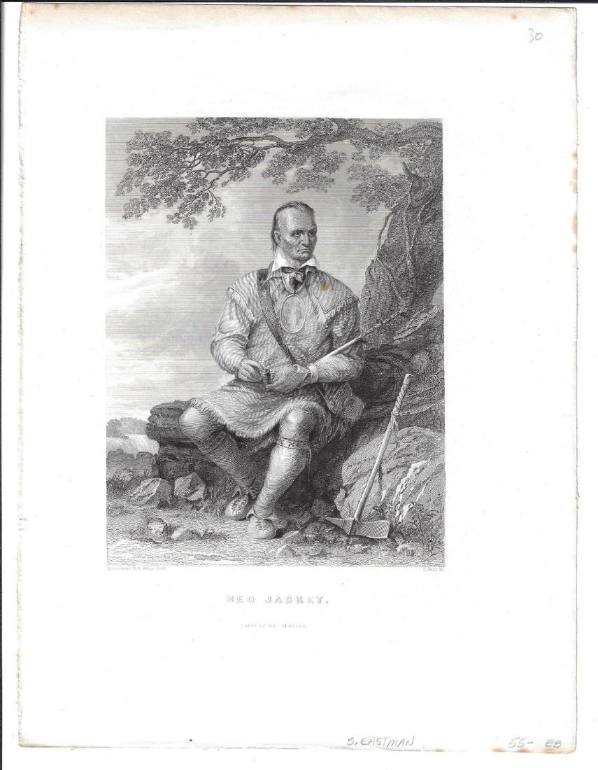 1851 Engraving Seneca Chief Red Jacket (1 of 1)