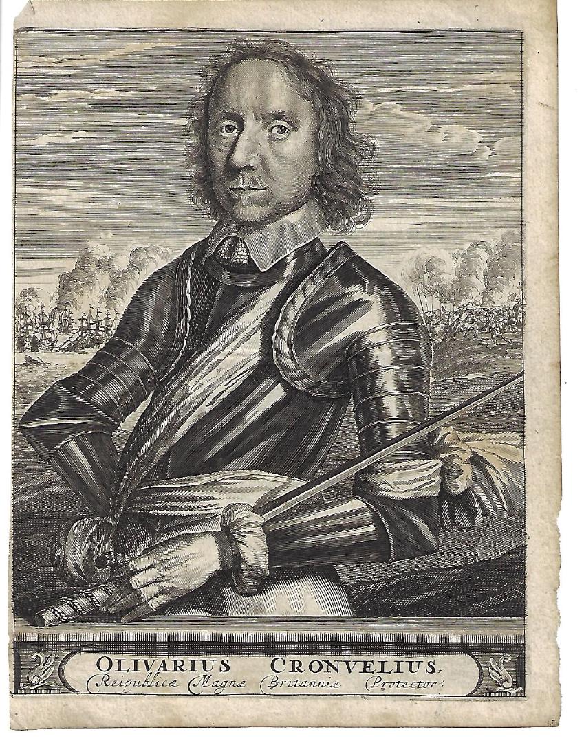 17th C Engraving of Oliver Cromwell (1 of 1)
