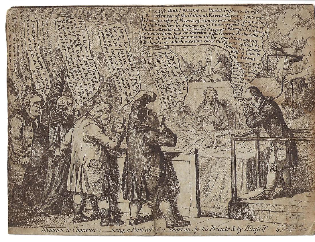 1798 James Gillray Political Cartoon (1 of 1)