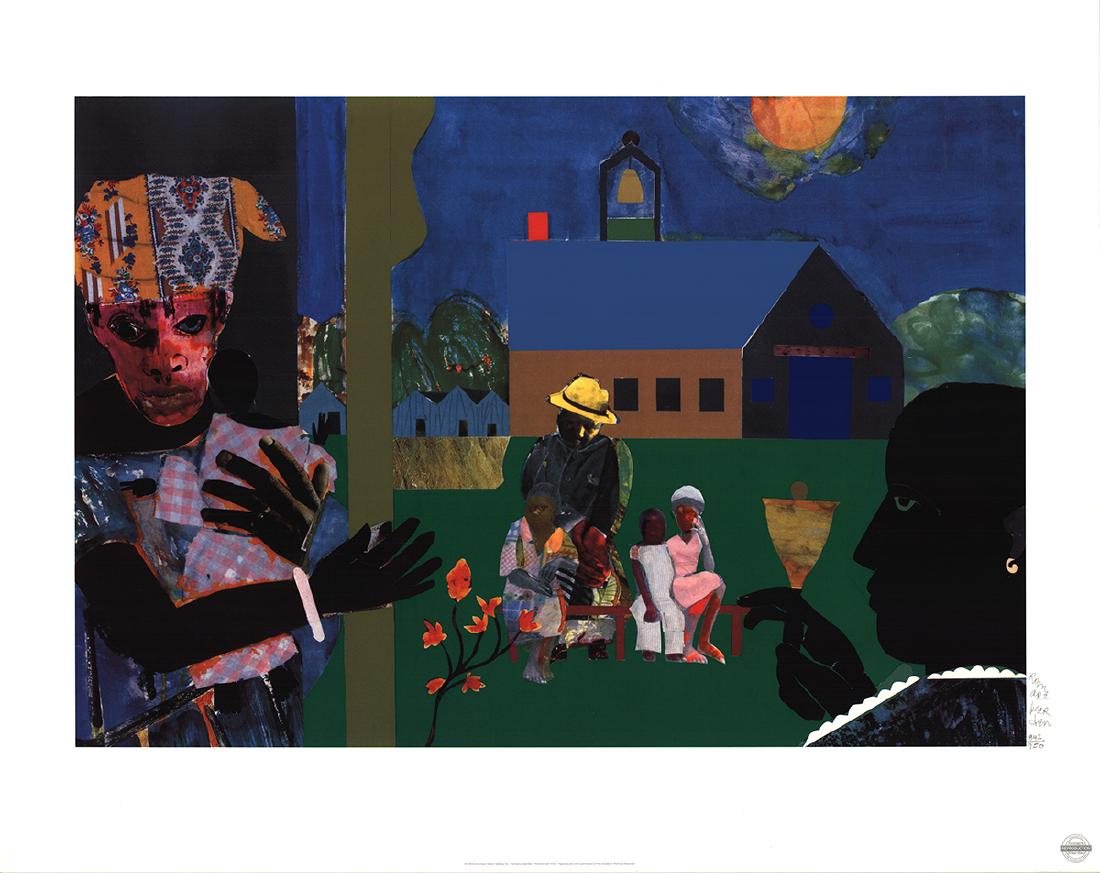 Romare Bearden Serigraph School Bell Time (1 of 1)