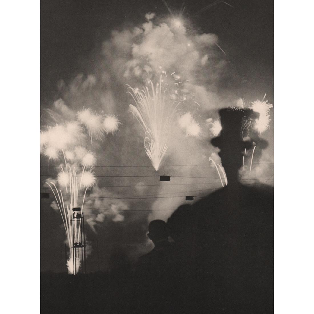BRASSAI - Fireworks, Paris: Artist: BRASSAI Print Title: Fireworks, Paris Medium: Sheet-fed Gravure Printing Date: 1930's Printed in France Image size approx. 8.5 x 11.5 inches Brassai, pseudonym of Gyula Halász, (1899-1984) wa