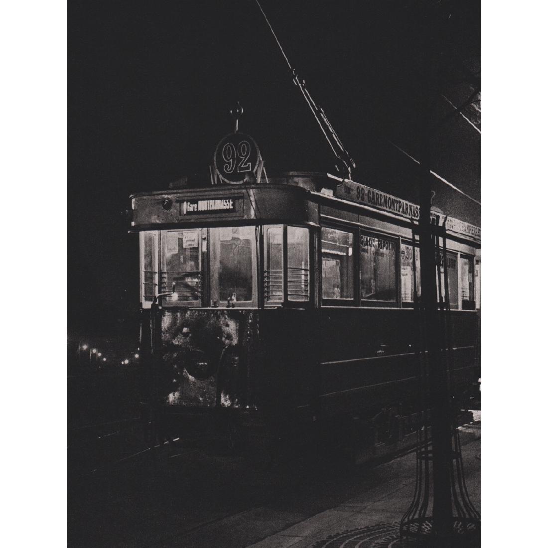 BRASSAI - The Tram in Paris: Artist: BRASSAI Print Title: The Tram in Paris Medium: Sheet-fed Gravure Printing Date: 1980's Printed in France Image size approx. 7 X 9.5 inches Brassai, pseudonym of Gyula Halász, (1899-1984) was