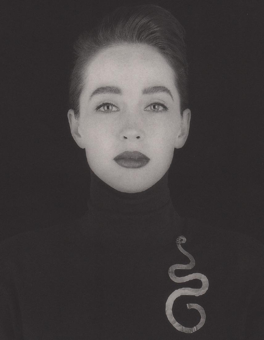 MAPPLETHORPE - Joanne Russell, 1987: Artist: MAPPLETHORPE Print Title: Joanne Russell, 1987 Medium: Duotone Engraving Printed 1989 in the US Image size (inches) approx. 10 x 8” Robert Mapplethorpe was an American photographer, known fo