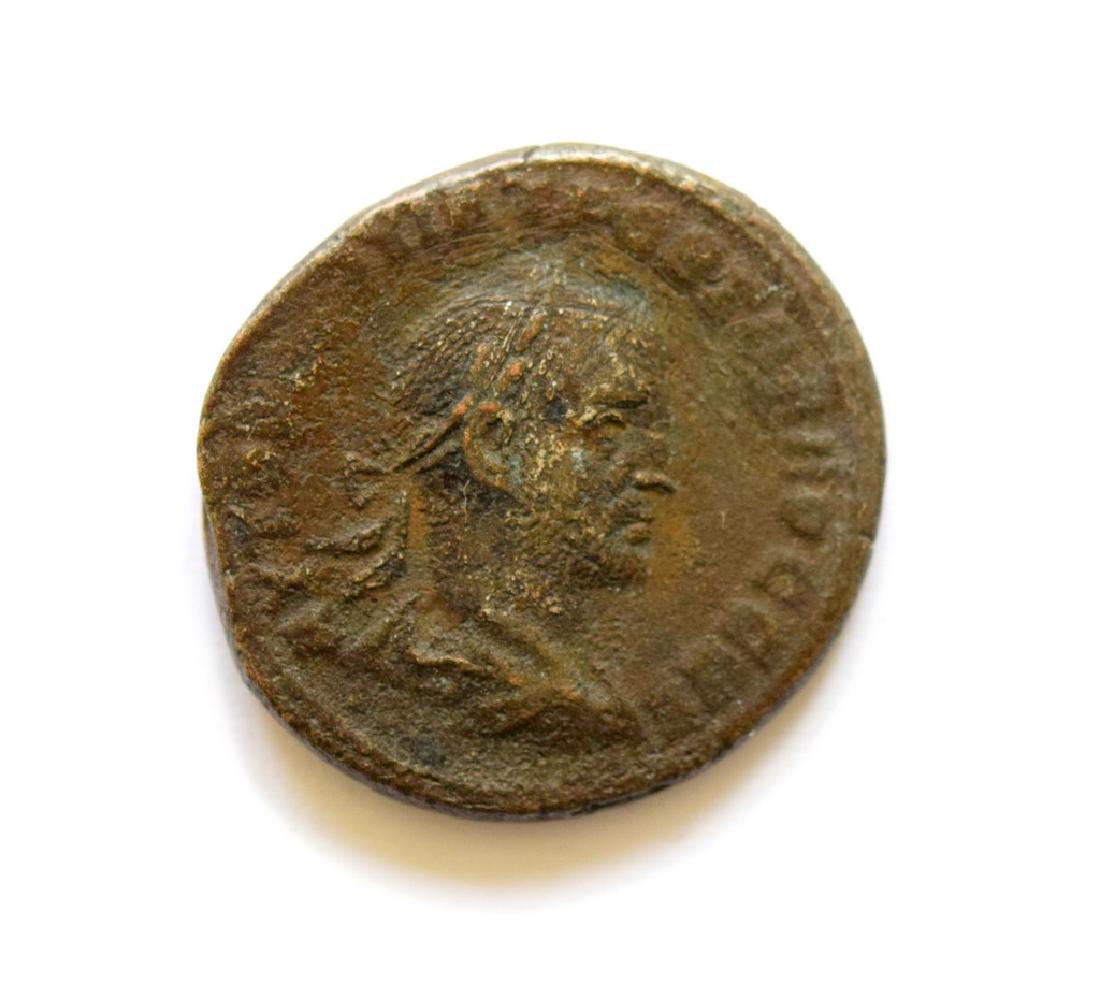Maximus AE sestertius, PIETAS AVG SC, priestly emblems, (1 of 2)