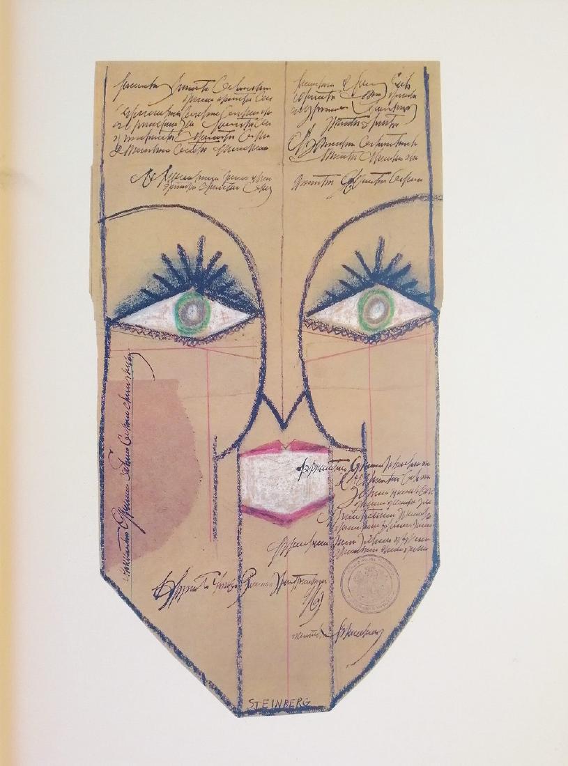 Saul Steinberg Lithograph Woman Face (1 of 3)