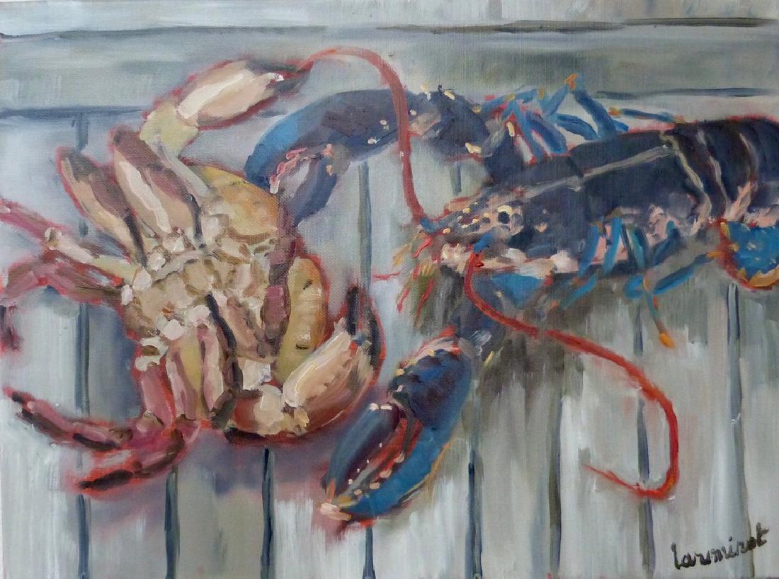 Tourteau & Homard Anne de Larminat oil on canvas (1 of 1)
