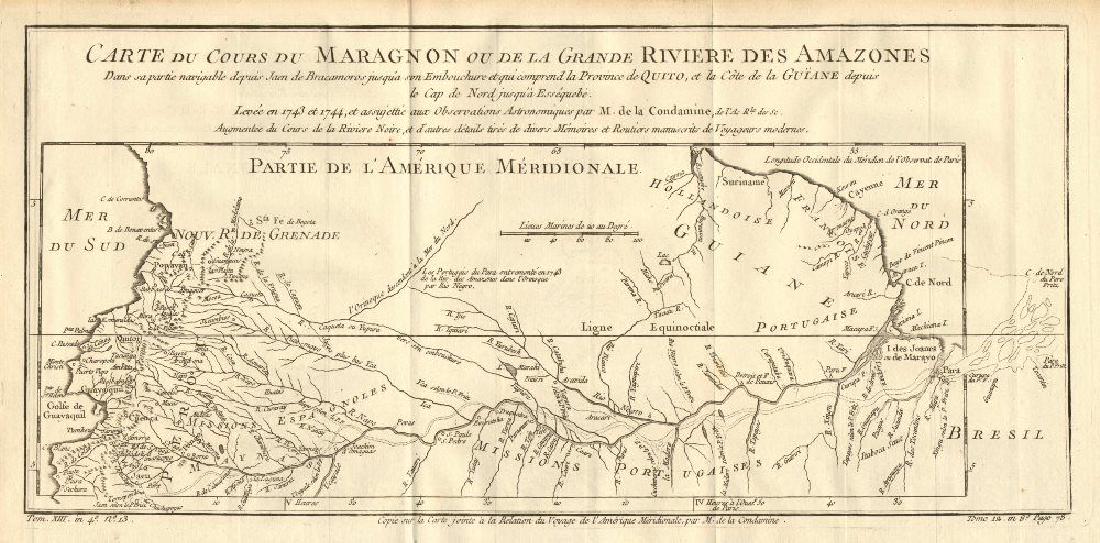 Cours du Maragnon ou de la Grande Riviere des Amazones' (1 of 2)