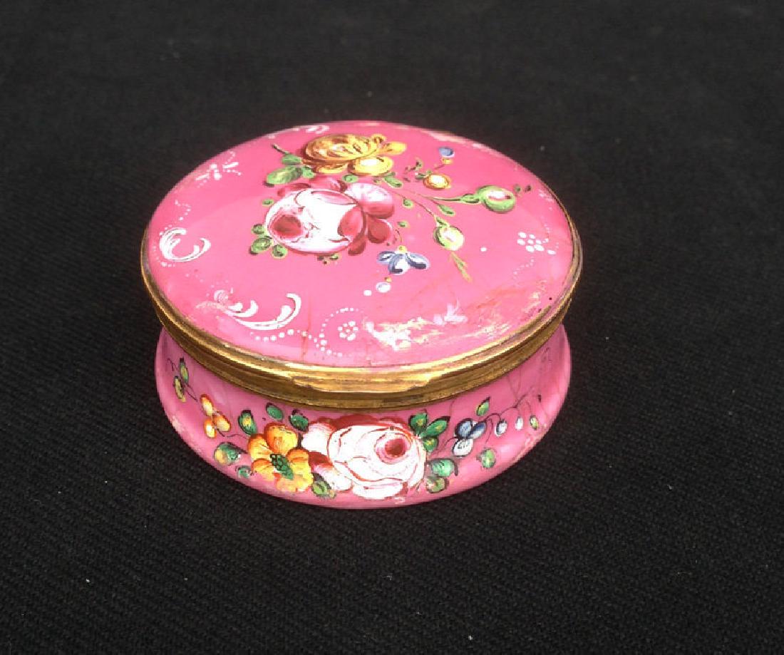 English enamel patch box, Georgian, 18th century (1 of 5)
