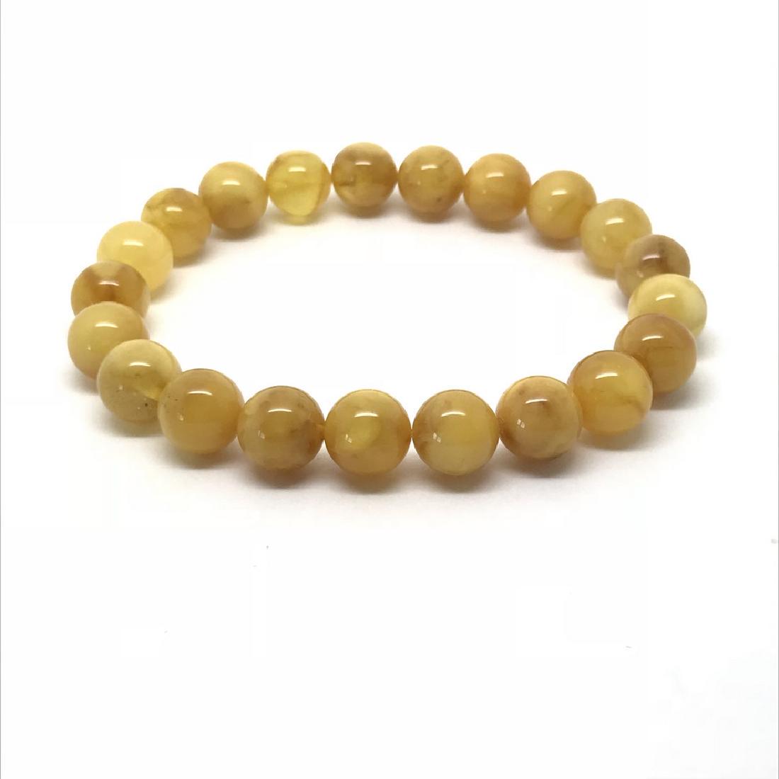 Baltic amber bracelet beads ø9.5mm (1 of 6)