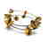 Baltic amber spiral bracelet bicolour beads 9-18mm
